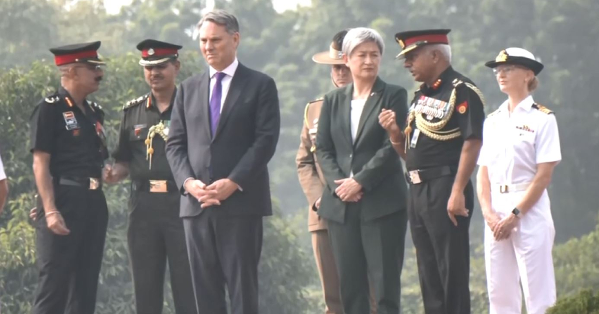 Australian Dy PM Richard Marles, Foreign Minister Penny Wong lay wreath at National War Memorial in Delhi